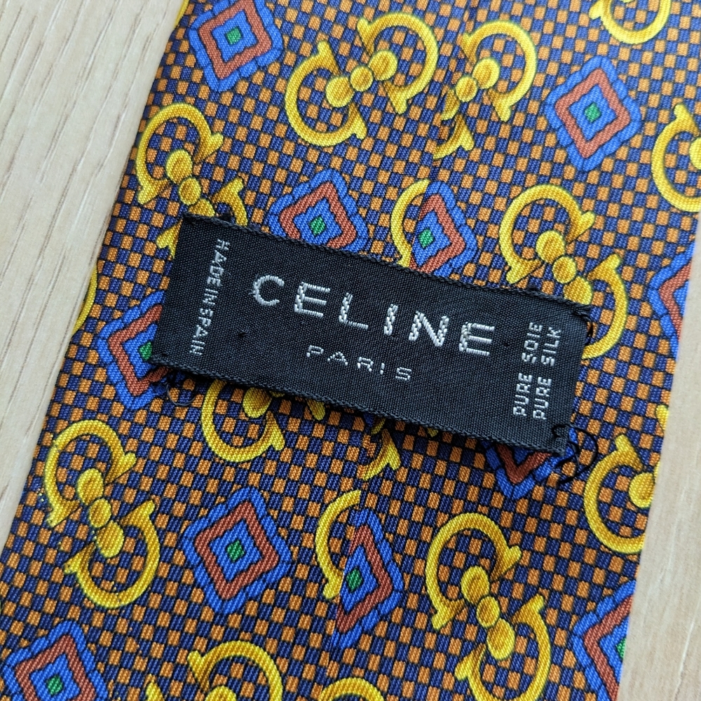 Celine Printed Mens Tie - Picture 5 of 9